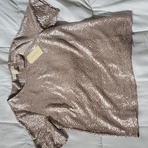 Sparkly champagne top